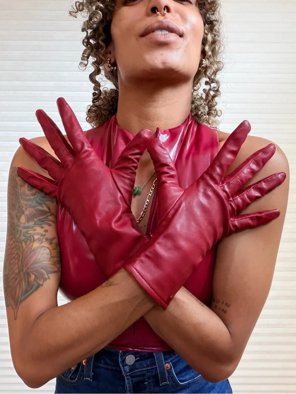 Fownes Genuine Leather Gloves – Burgundy | Women’s Size 8